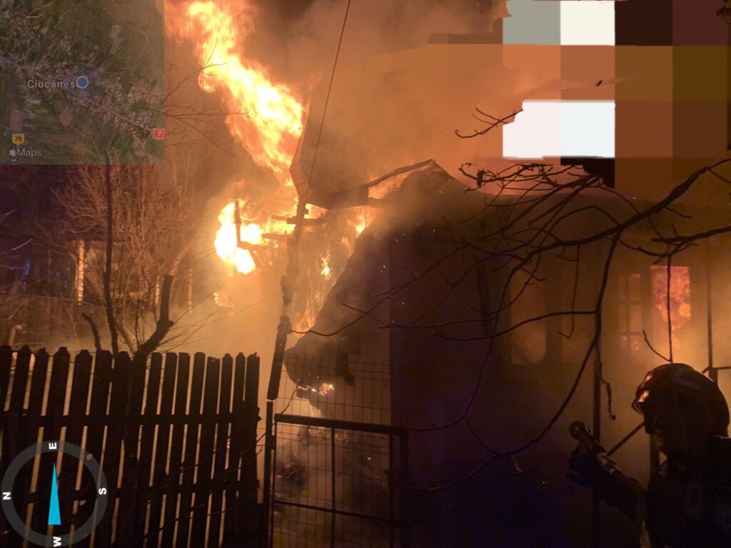 INCENDIU ÎNTR-O GOSPODĂRIE DIN COMUNA CĂLINEȘTI