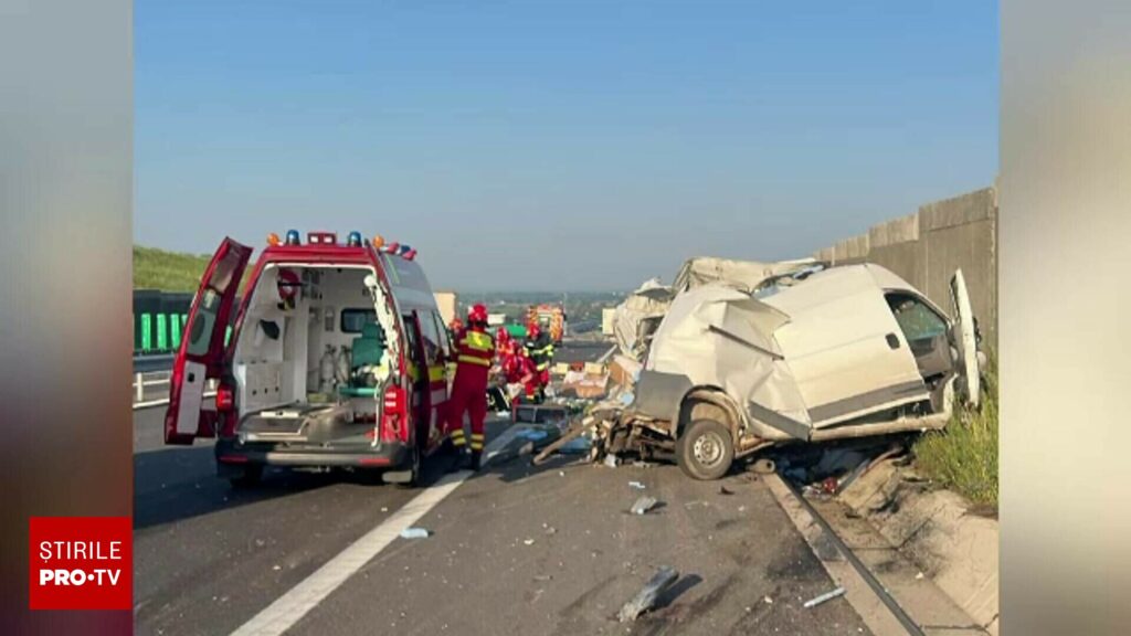 COLIZIUNE FATALĂ ÎNTRE UN TIR ȘI O AUTOUTILITARĂ