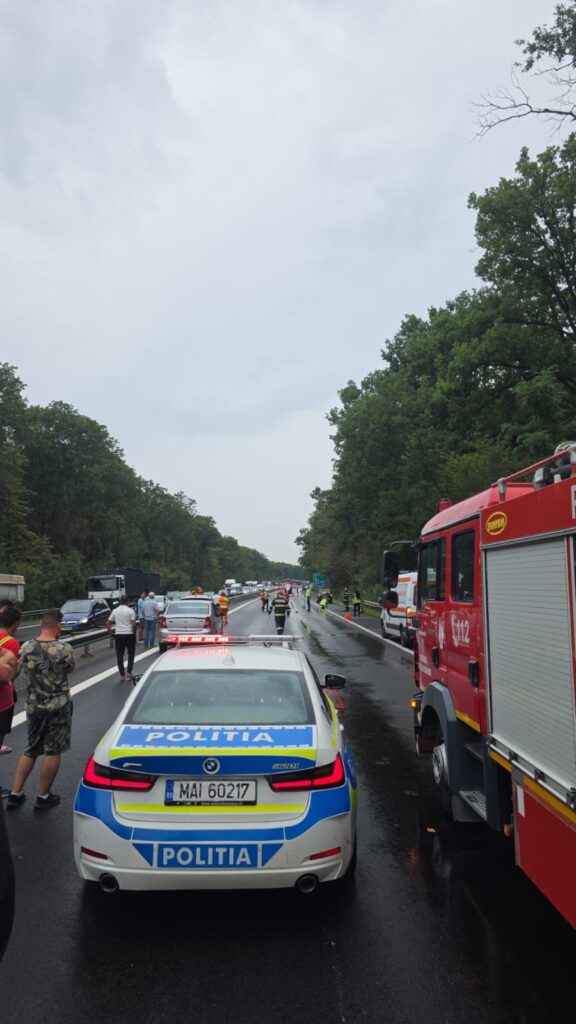 Accident cumplit pe autostrada București-Pitești! Două persoane și-au pierdut viața