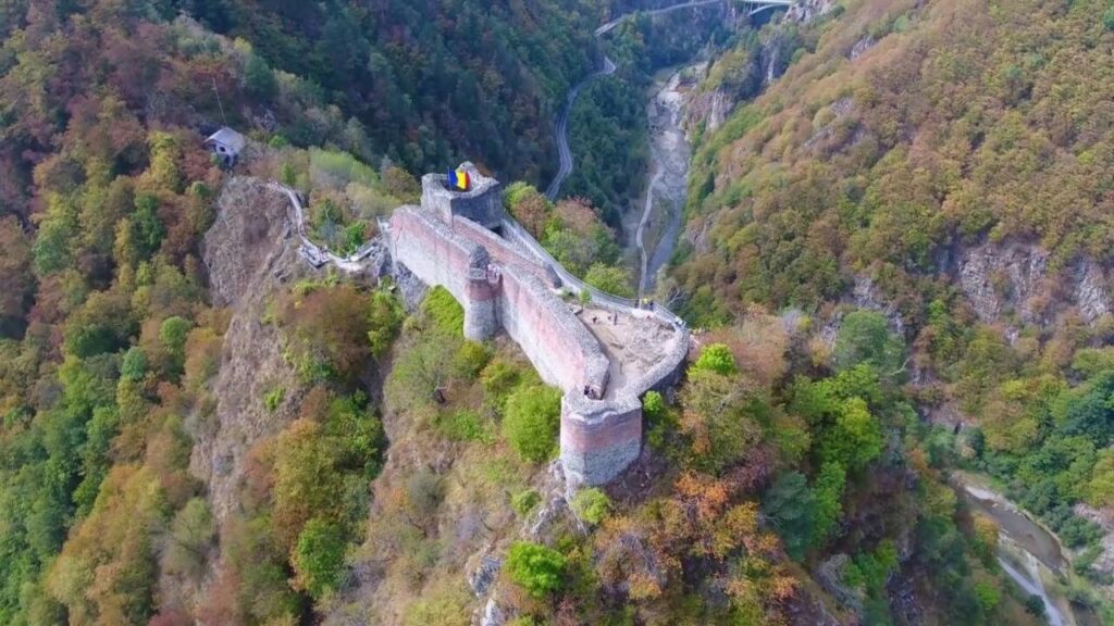 Cetatea Poienari se vizitează doar în grupuri organizate, din cauza prezenței unui urs în zonă