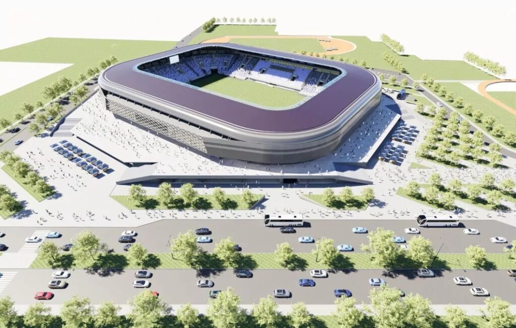 Lucrările la noul stadion „Nicolae Dobrin” avansează rapid! Structura va fi gata 100% până la sfârșitul anului