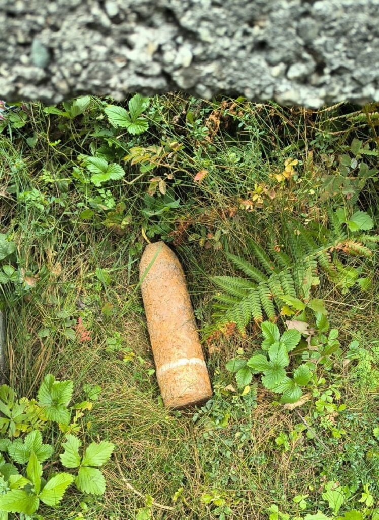Proiectil din al Doilea Război Mondial, descoperit într-o pădure din Bascov!