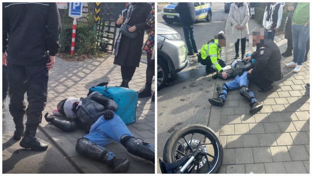 Accident rutier pe bulevardul I.C. Brătianu! Polițiștii locali au acordat primul ajutor