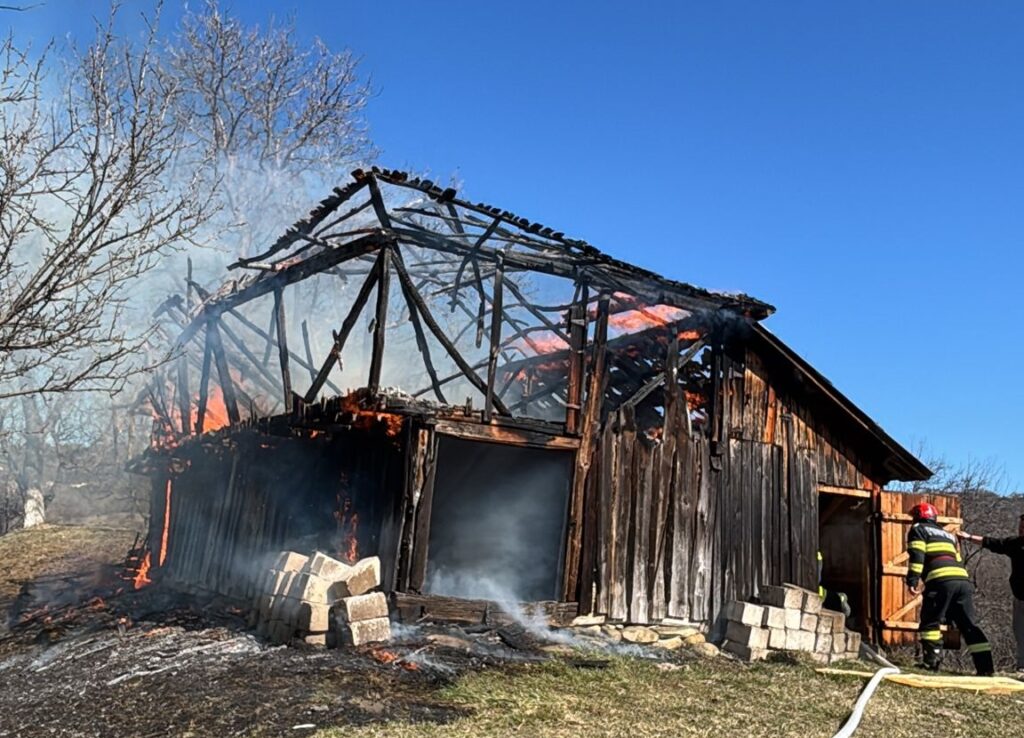 Incendiu la o anexă gospodărească din Argeș