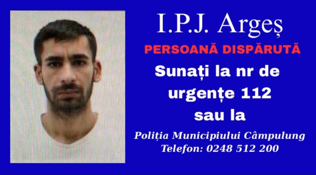 Tânăr din Argeș dispărut fără urmă! Nu a mai dat niciun semn de mai bine de o lună