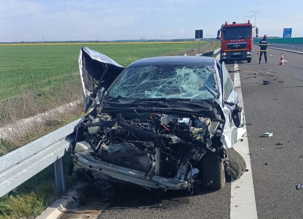 Accident grav pe Drumul Expres Craiova-Pitești