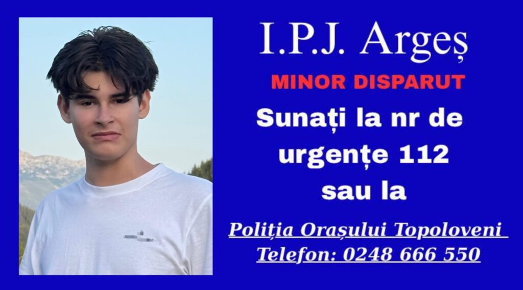Alertă în Argeș! Un adolescent de 15 ani a dispărut fără urmă din comuna Rătești