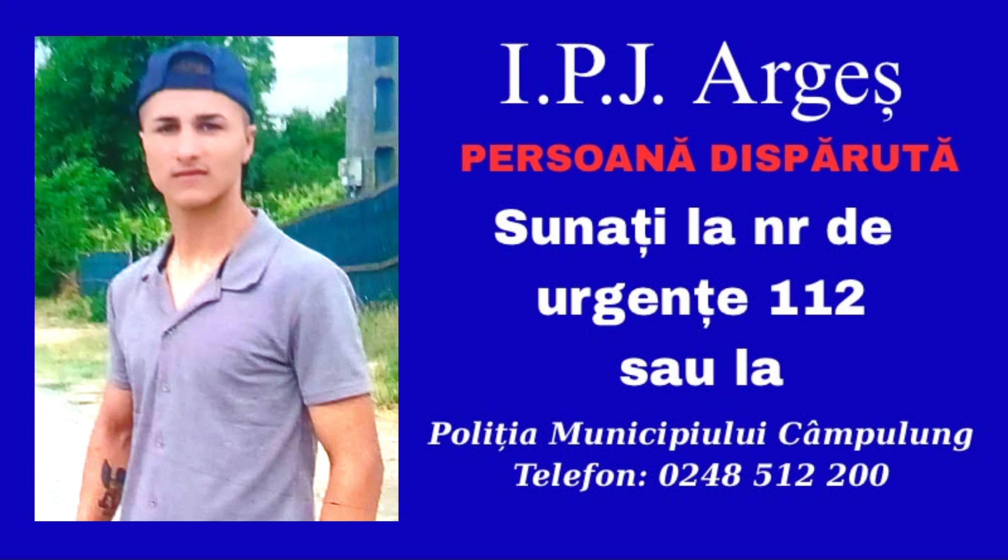 Un tânăr de 18 ani din Argeș a dispărut fără urmă după ce a plecat la muncă în Germania
