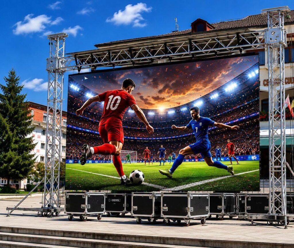 Campionatul Mondial de Fotbal se vede pe un ecran uriaș la Mioveni: Meciurile din America, transmise în direct în Centrul Civic