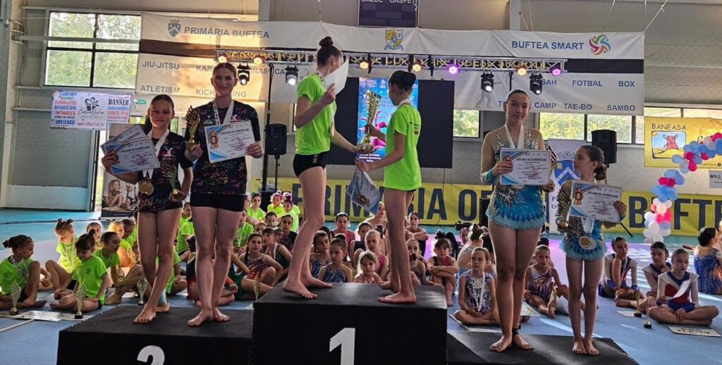 Aur, argint și bronz la Cupa Gym Buftea! Gimnastele de la Centrul Cultural Pitești, din nou pe podiumul național