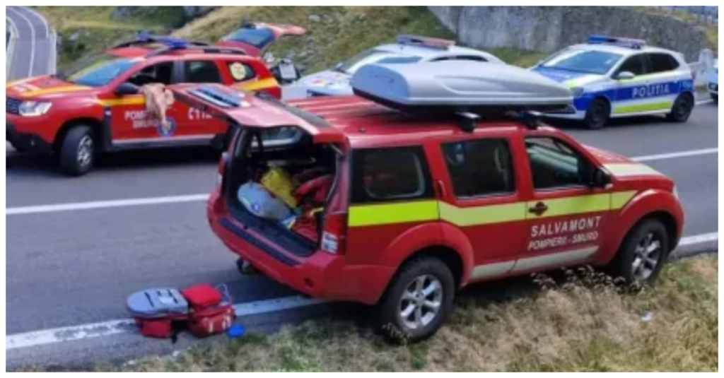 Incident pe Transfăgărășan: stânci desprinse de pe versant au lovit un autoturism
