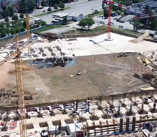 Șantierul noului stadion „Nicolae Dobrin” înaintează în ritm susținut! Va fi prima arenă 100% verde din România