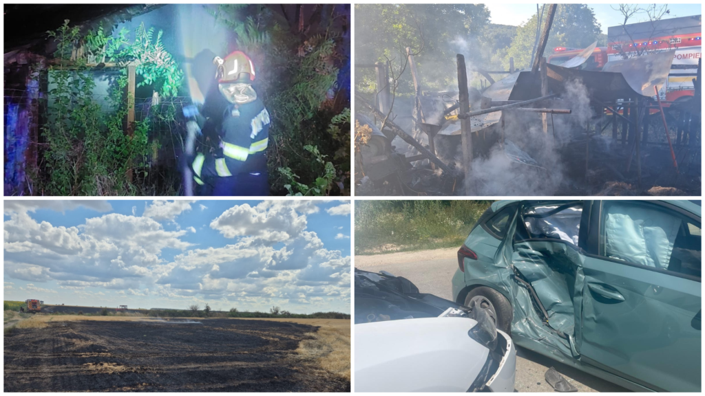 Argeș: Incendii uriașe de vegetație, accidente cu victime și alertă de urs