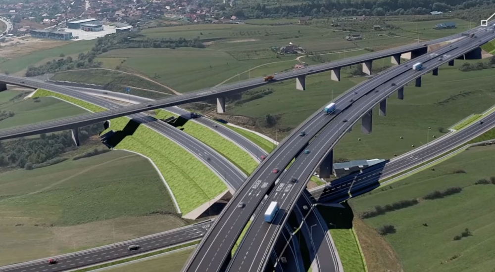 Progres pe autostrada Sibiu-Pitești: 1.000 de lucrători pe șantier