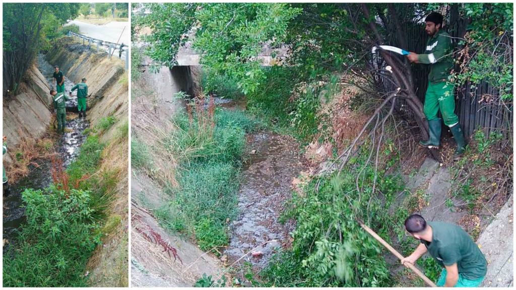 Lucrări de decolmatare pe o stradă din Mioveni! Echipele S.Ed.C. Mioveni intervin pentru prevenirea inundațiilor