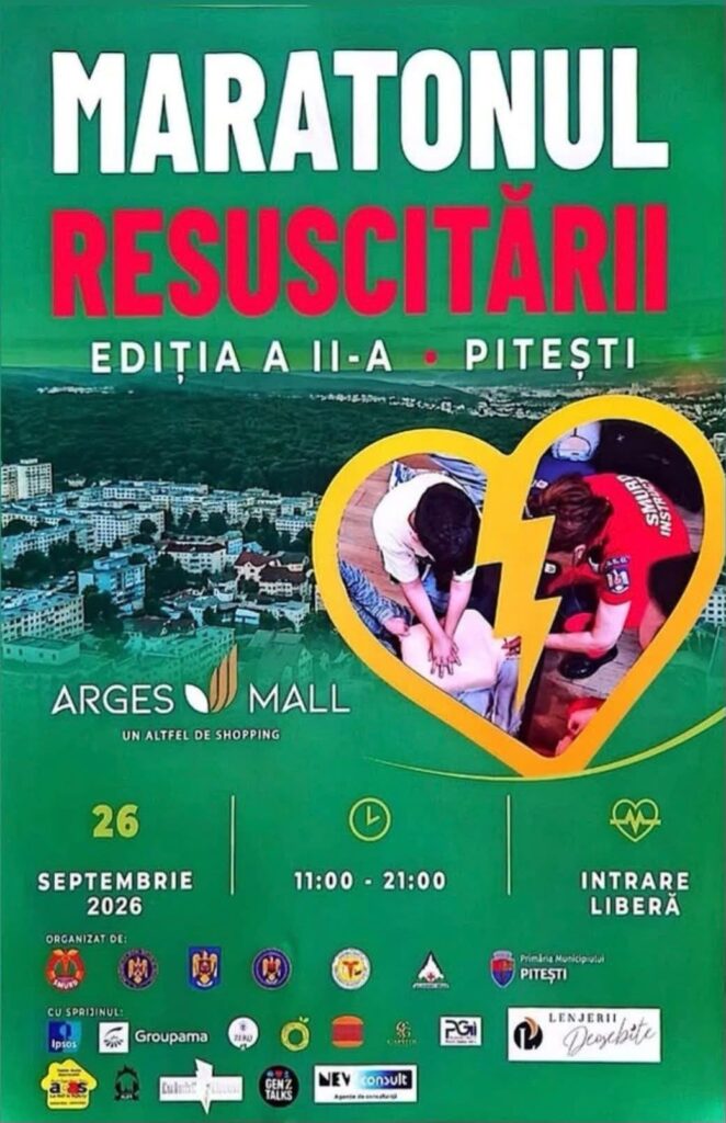 Maratonul Resuscitării revine la Pitești. Acces gratuit