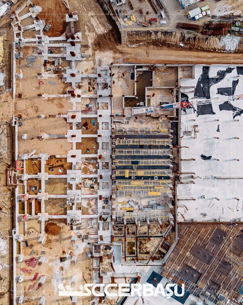 Stadionul Nicolae Dobrin din Pitești: progrese la Peluza Nord